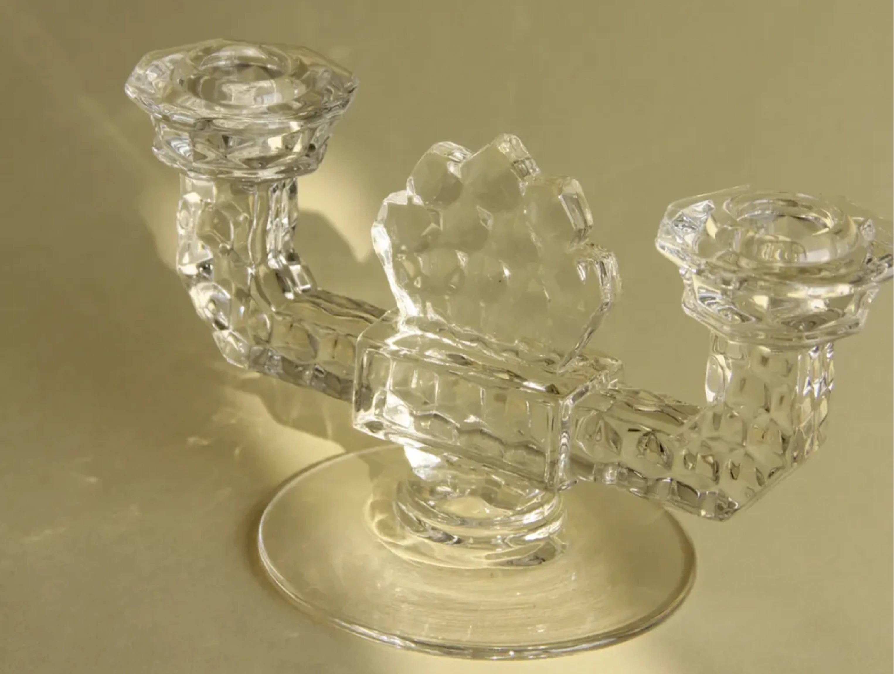 Faceted geometric candle holder, scale and form