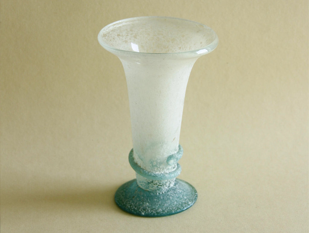 Scavo art glass vase, front view