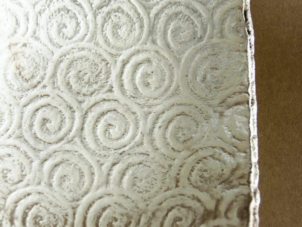 Silver-finish square footed tray, base detail